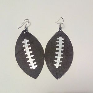 Dangle football earrings